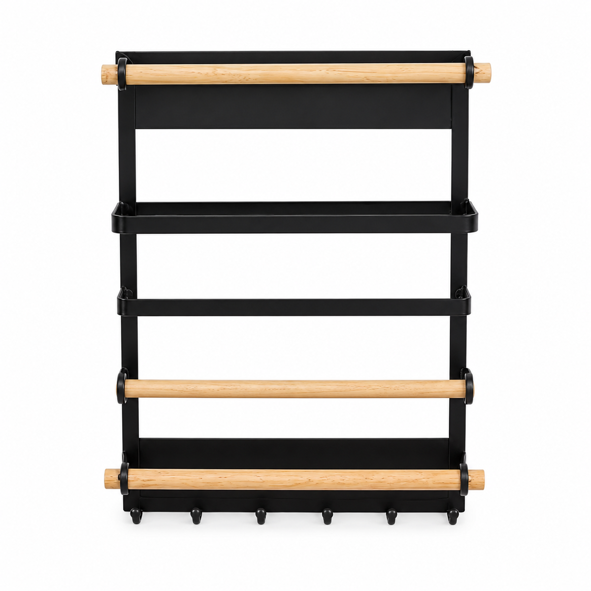 Estante organizador de acero inoxidable magnetico para heladera