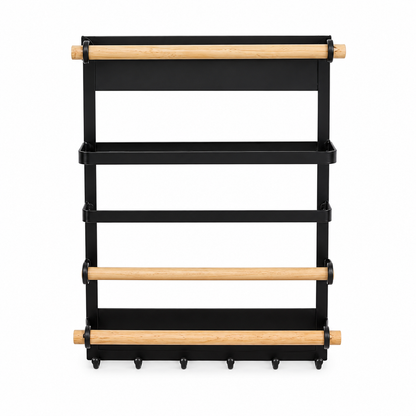 Estante organizador de acero inoxidable magnetico para heladera