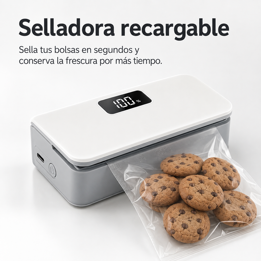 Mini Sellador de Bolsas Portátil Recargable